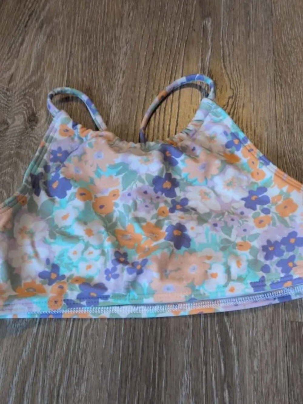 Abercrombie Kids Floral High Neck Bikini Top 7/8